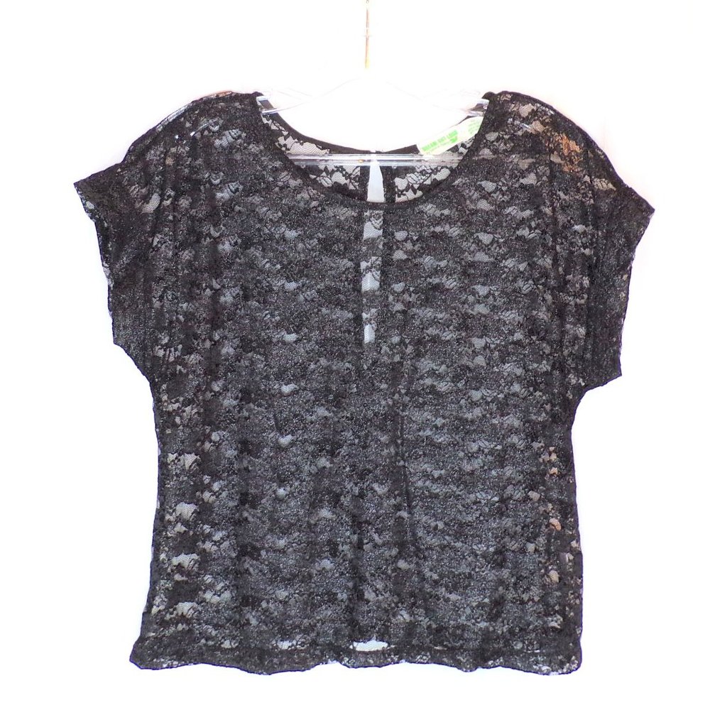 Dream Out Loud Selena Gomez Lace Top Womens MEDIUM Sheer Sparkle Fairy